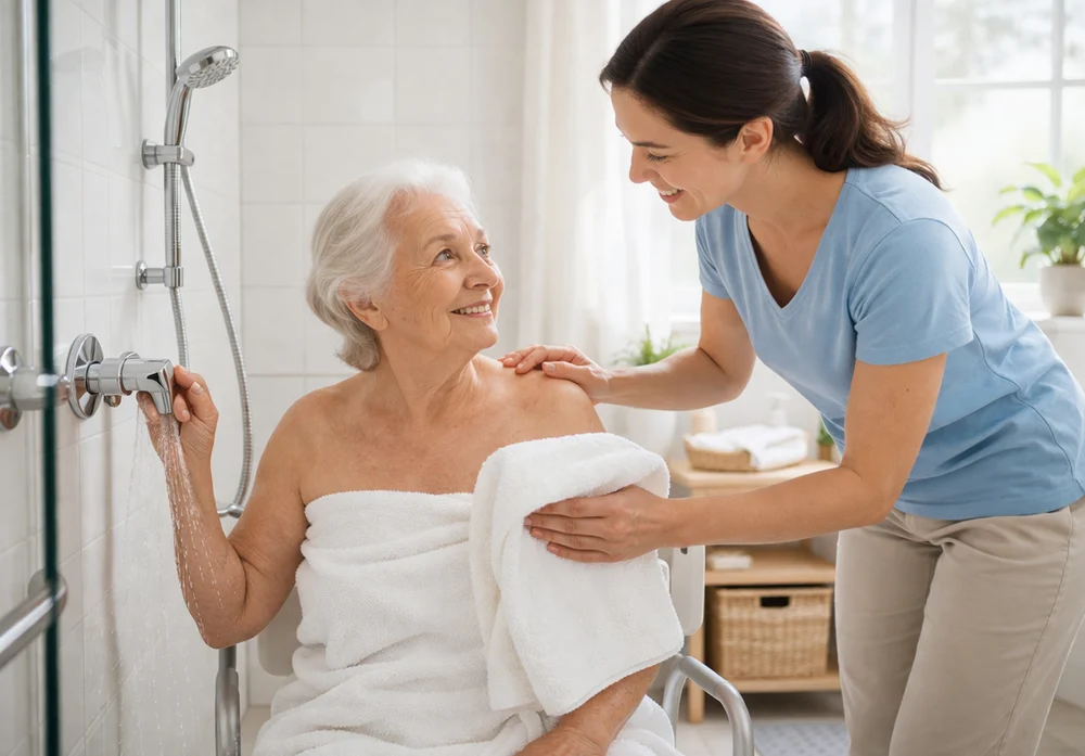 Showering and Bathing – in-home Personal Care from Montessori Care
